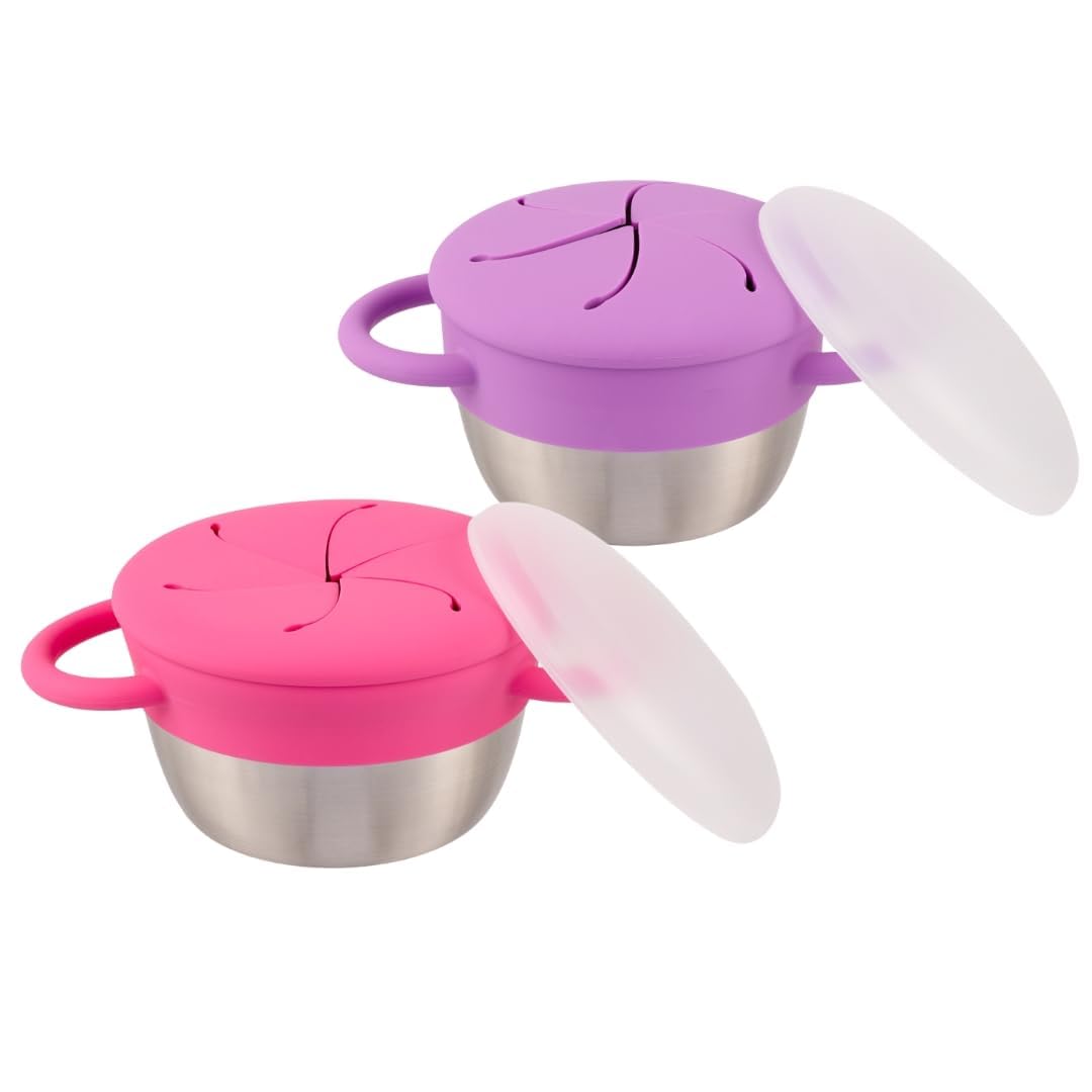 Elk and Friends snack cup with removable lid for easy refills and kid-friendly snacking