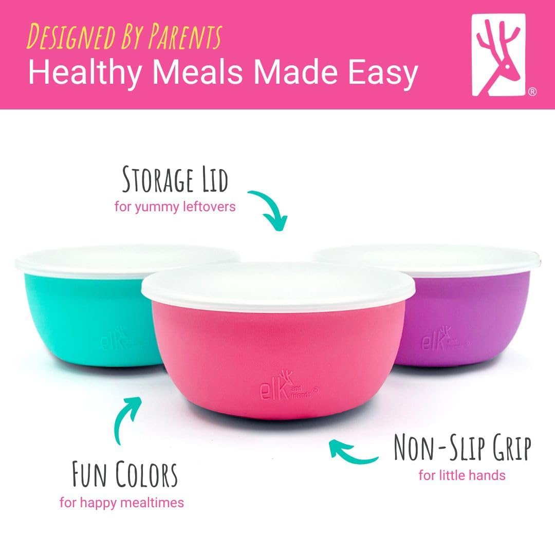 Elk and Friends stainless steel bowls four-pack for durable daily use