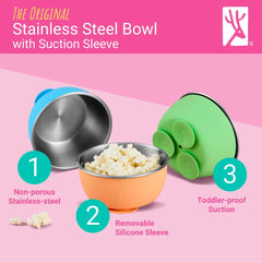 Elk and Friends bowls with lids for safe leftovers storage at home or on the go.