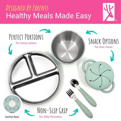Elk and Friends toddler utensils designed for small hands