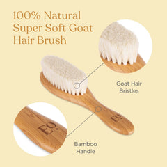 ELLAOLA scalp-massage brush promotes gentle circulation during dry or wet use.