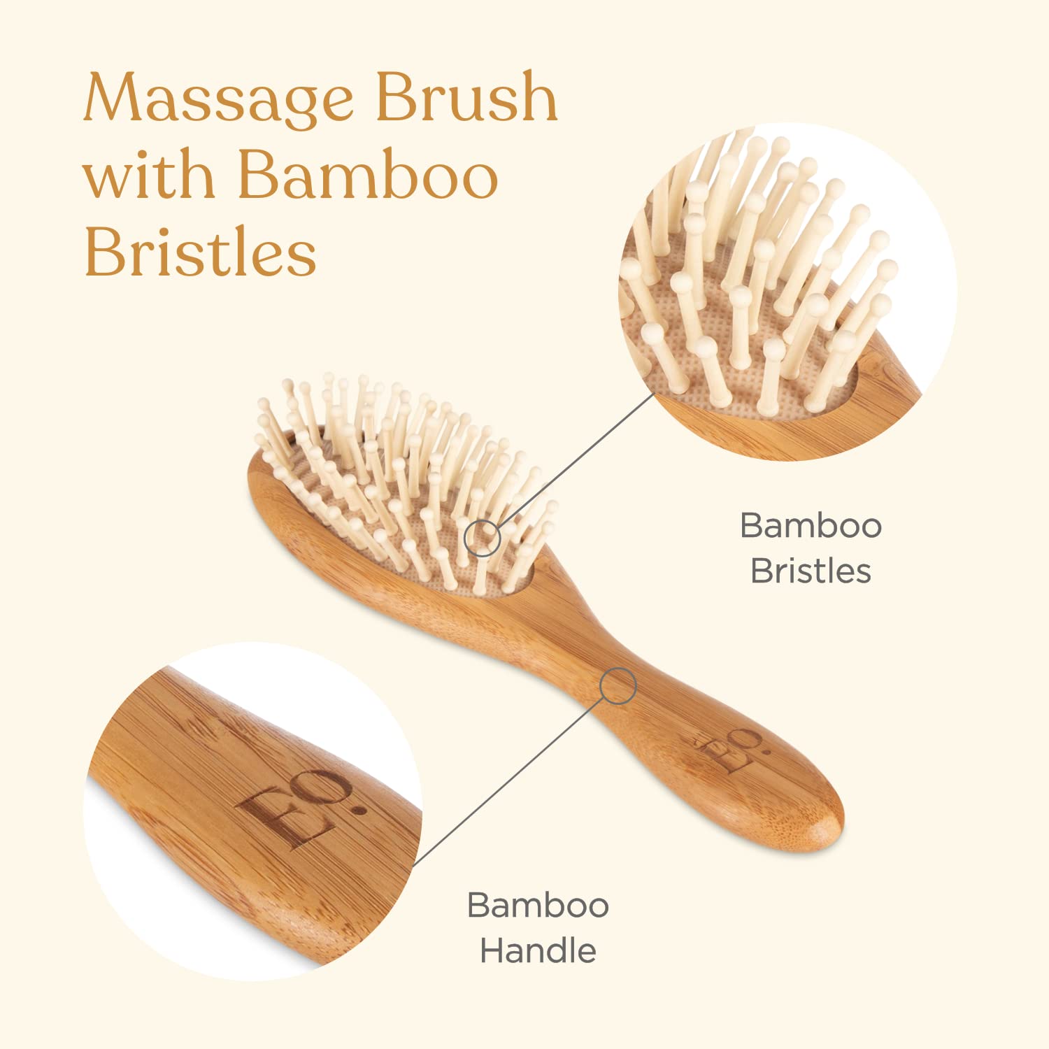 ELLAOLA soft goat hair bristles close-up for sensitive skin.
