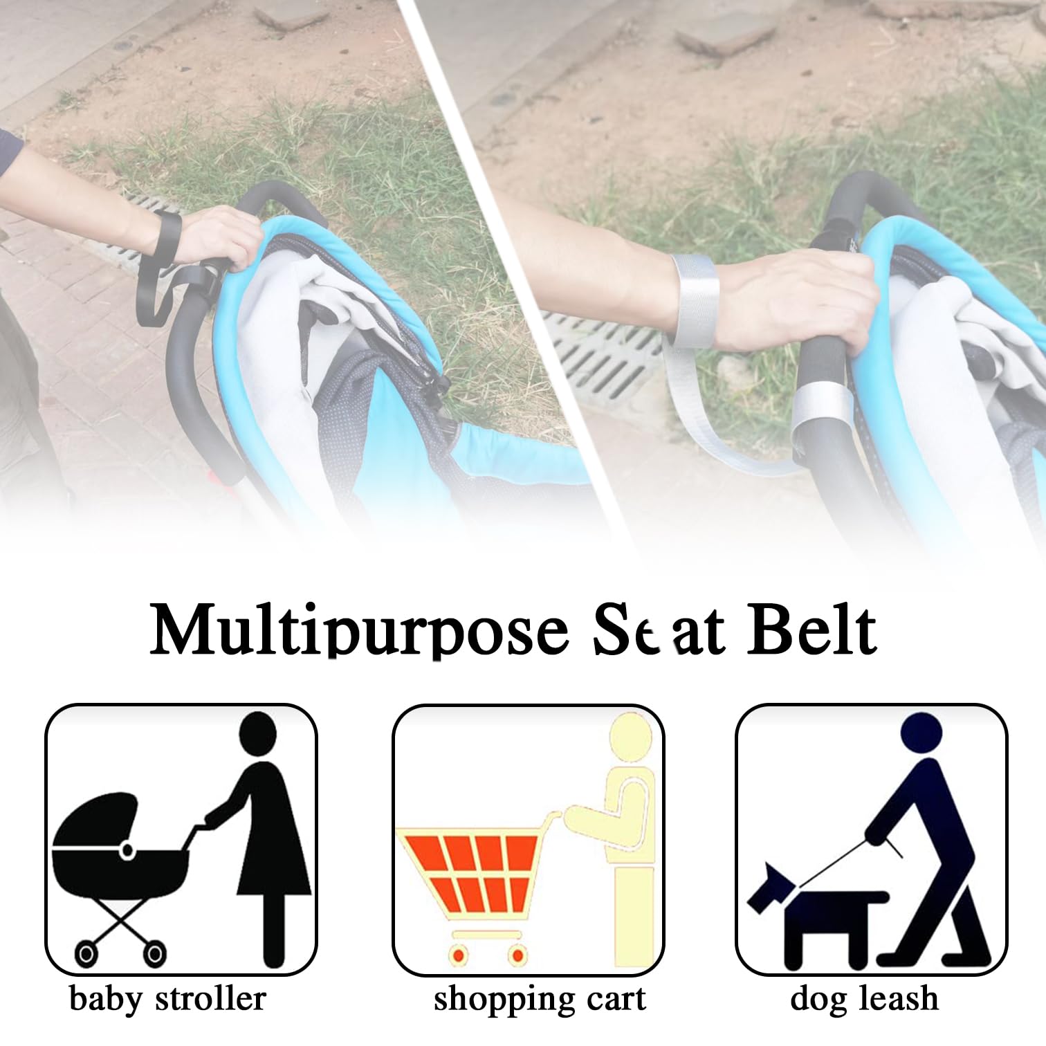 ELLENTAE adjustable wrist leash with dog tether for calm city strolls.