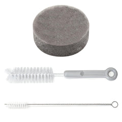 Ellie Baby Pro breast pump cleaning kit with nylon and sponge brushes for thorough parts cleaning.