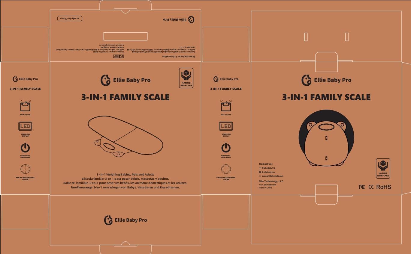 Ellie Digital Baby Scale family-friendly design for babies, pets, and adults