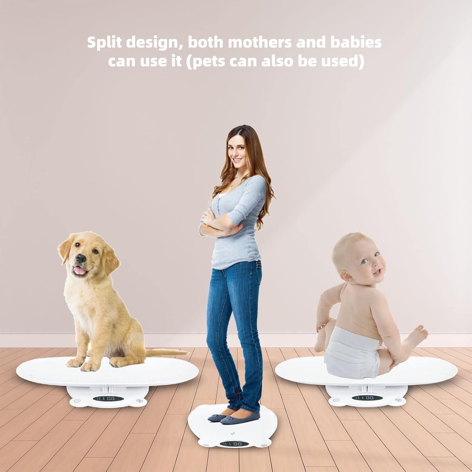 Ellie Digital Baby Scale shields removed enables toddler weigh-ins