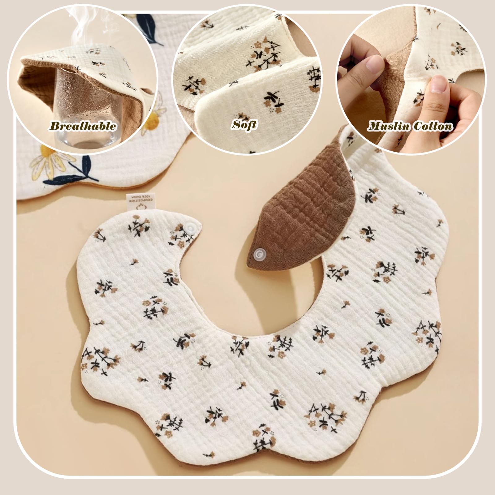 EllieHouse bibs ideal for teething and feeding times to manage messes.