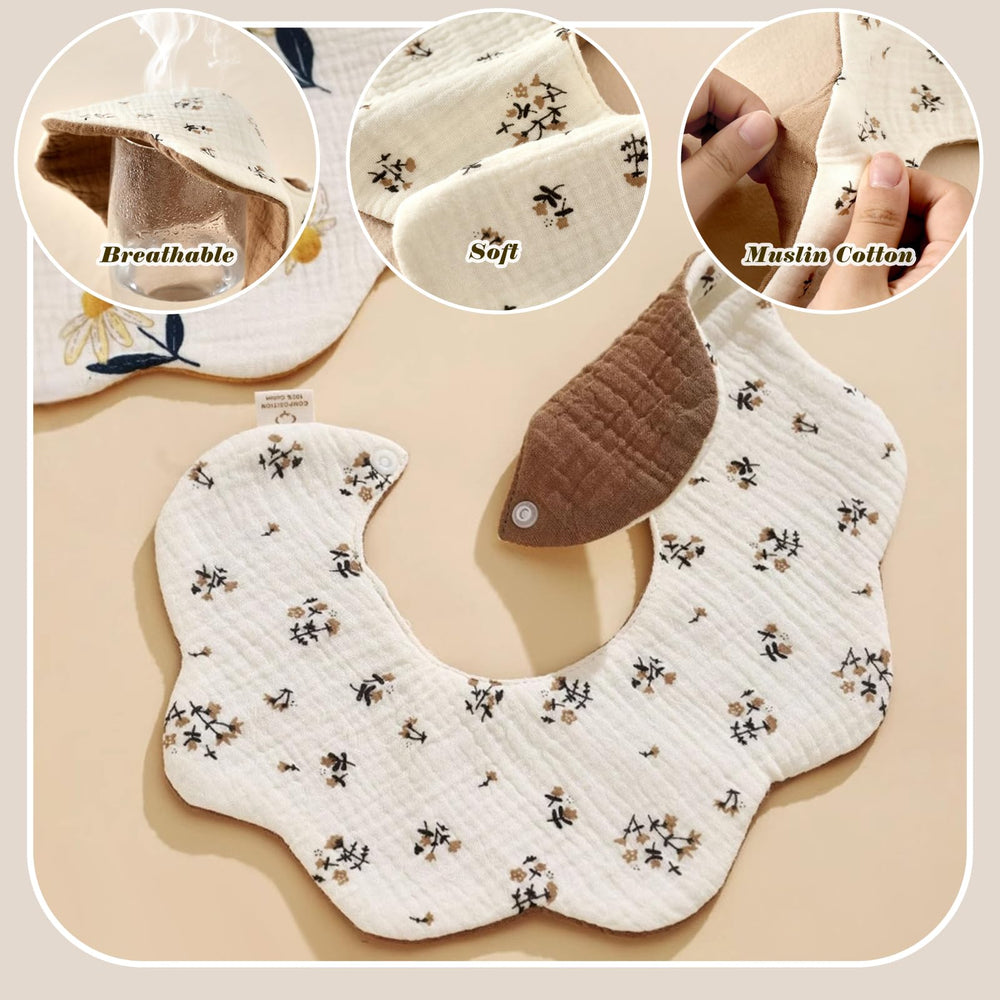 EllieHouse bibs ideal for teething and feeding times to manage messes.