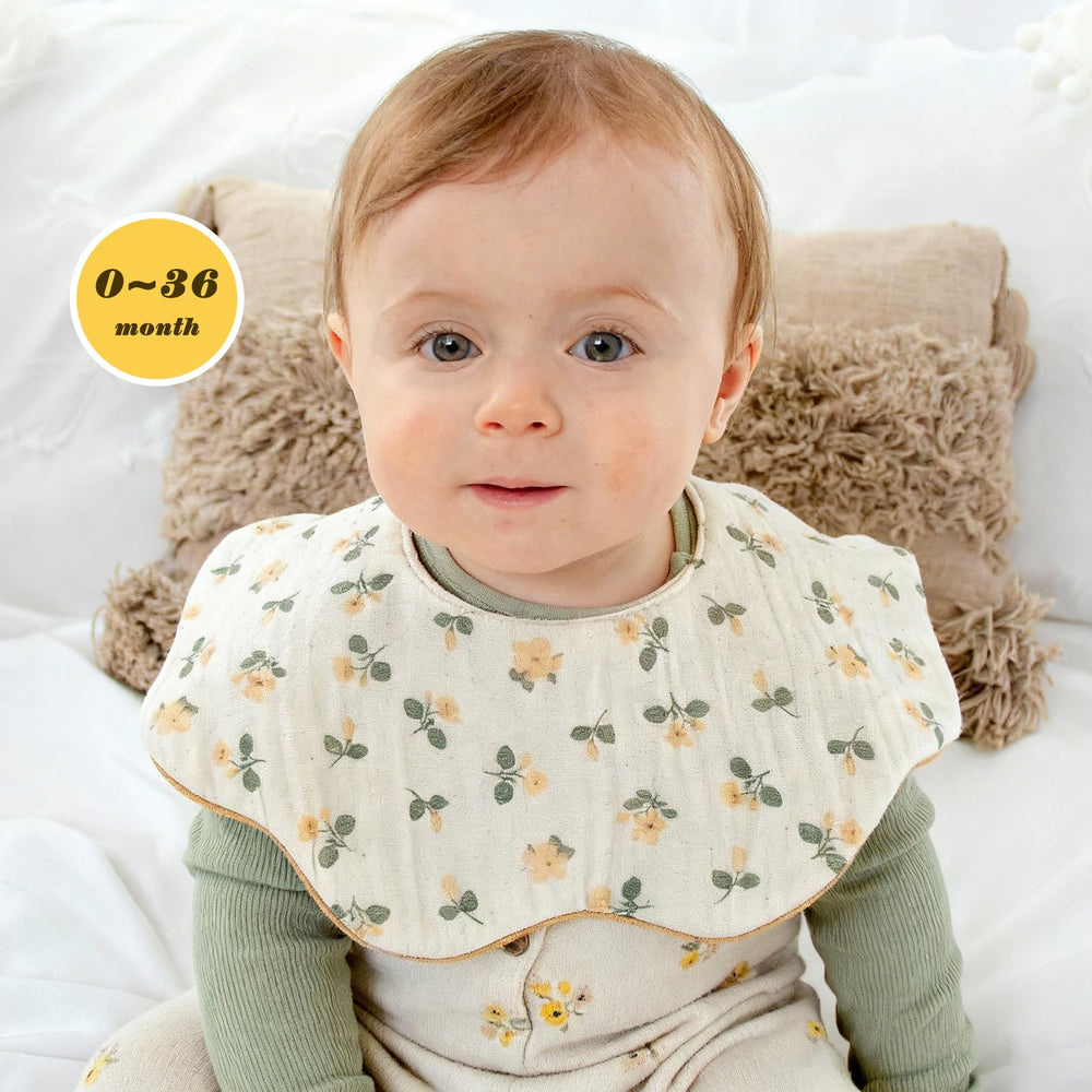 EllieHouse muslin cotton bibs are soft and breathable for delicate skin.