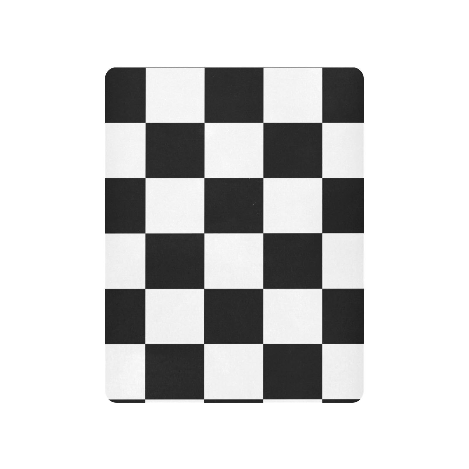 ElliTarr checkered crib sheet on mattress, snug fit for crib or playard