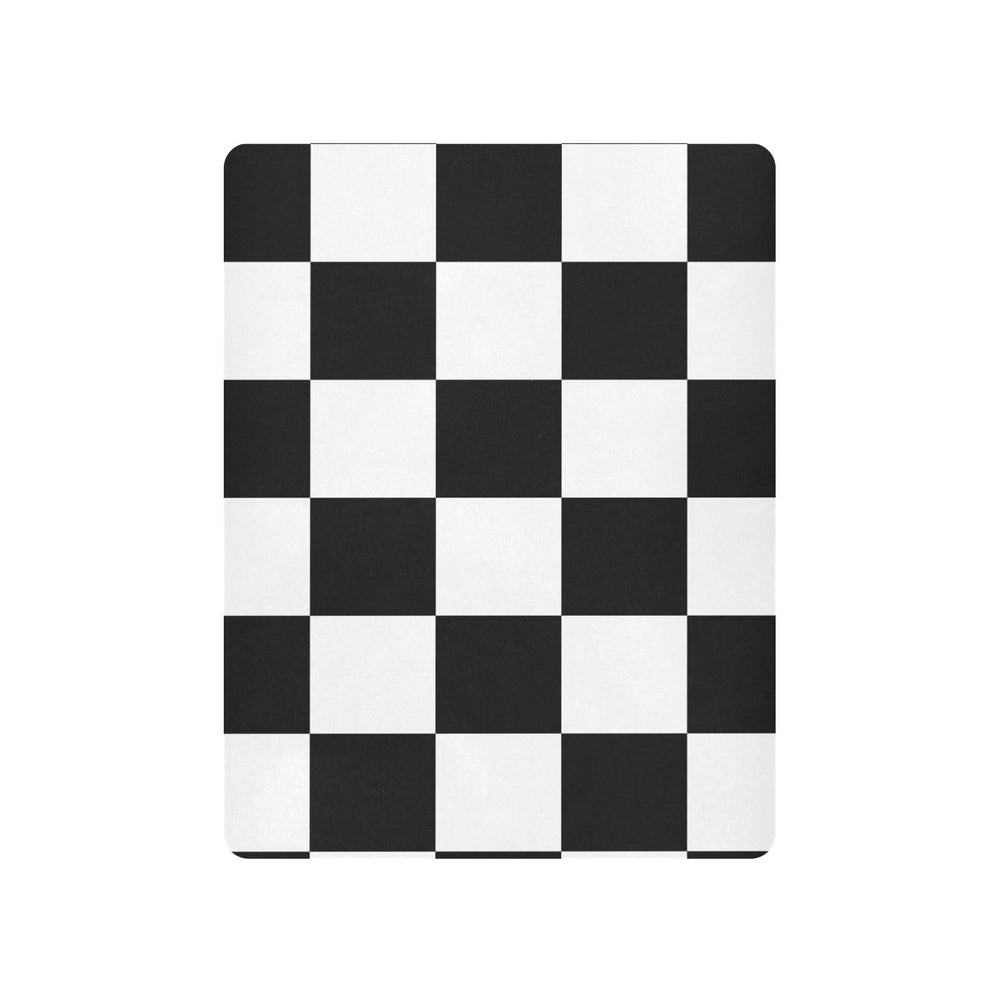 ElliTarr checkered crib sheet on mattress, snug fit for crib or playard