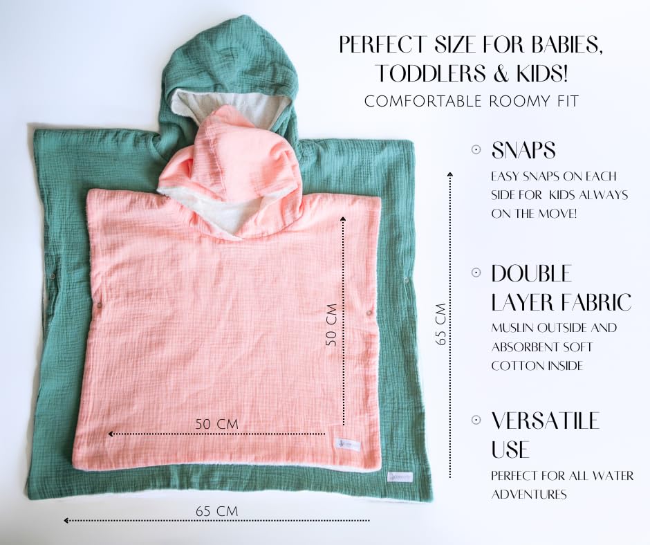 Elmwood Market gift-ready poncho towel suits little swimmers.
