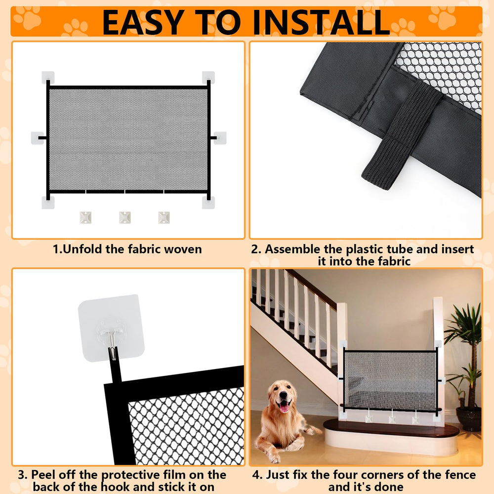 ELOEGO mesh gate fits stairs and doorways for versatile homes.