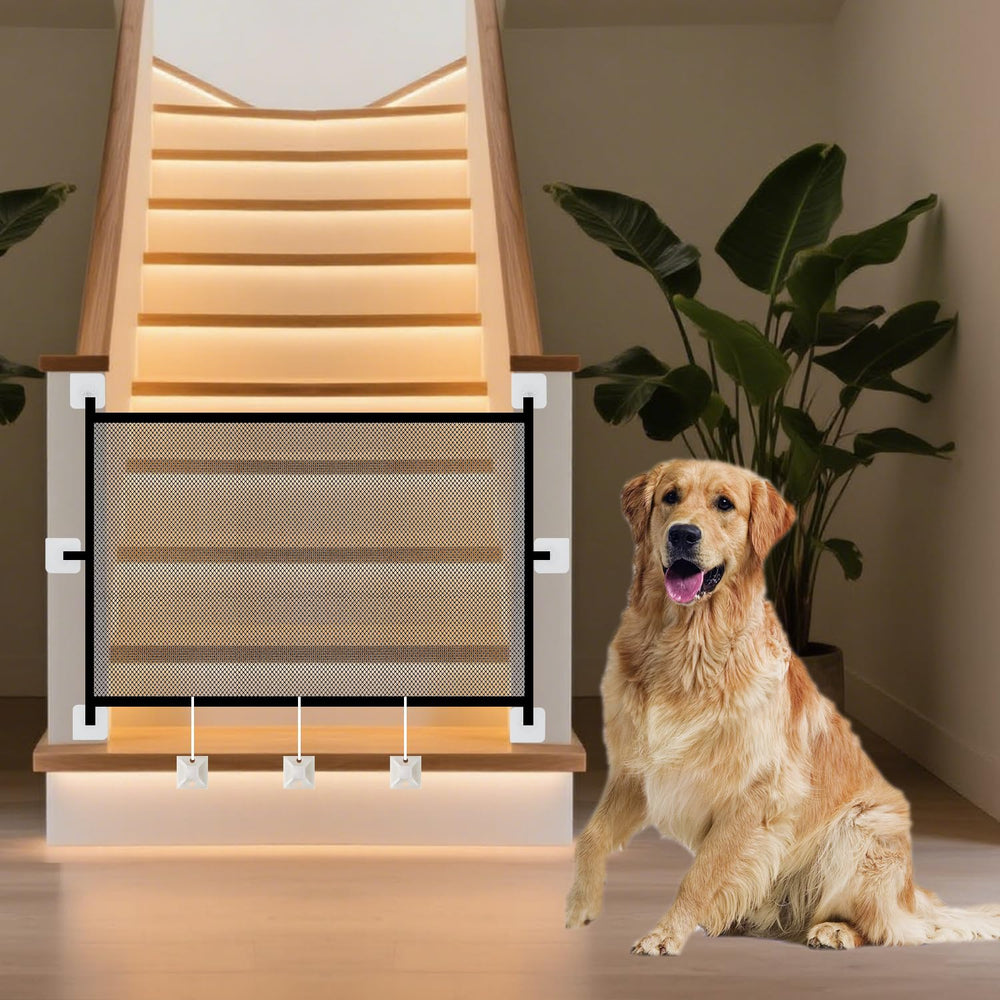 ELOEGO dog gate for stairs and doors provides a secure barrier for pets.