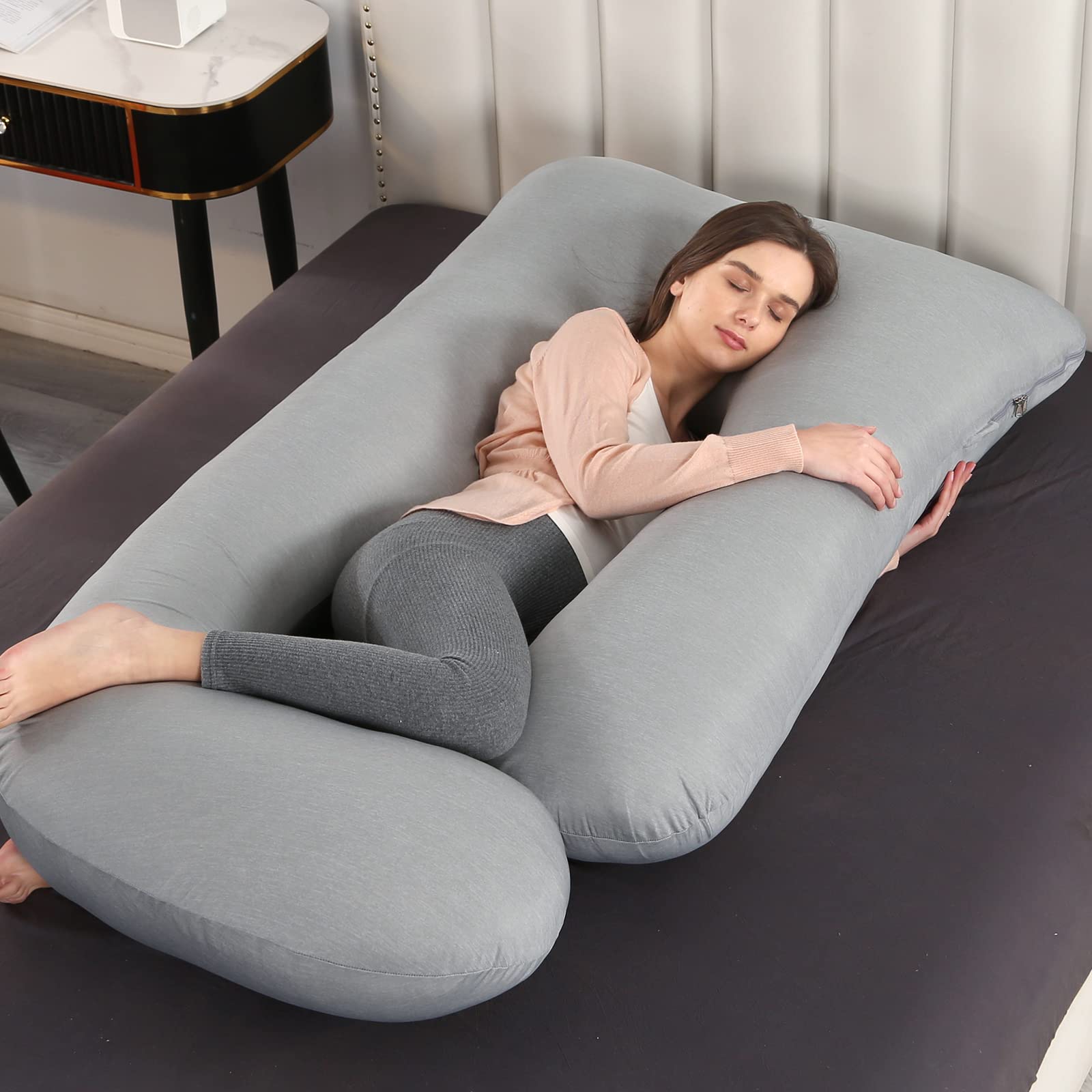 Elover U-shape pillow folds into multiple positions for versatile use.