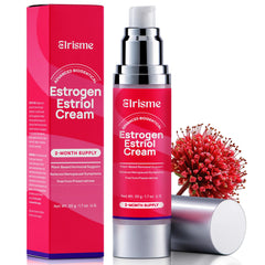 Elrisme estriol cream tube for menopause relief and vulvar comfort.