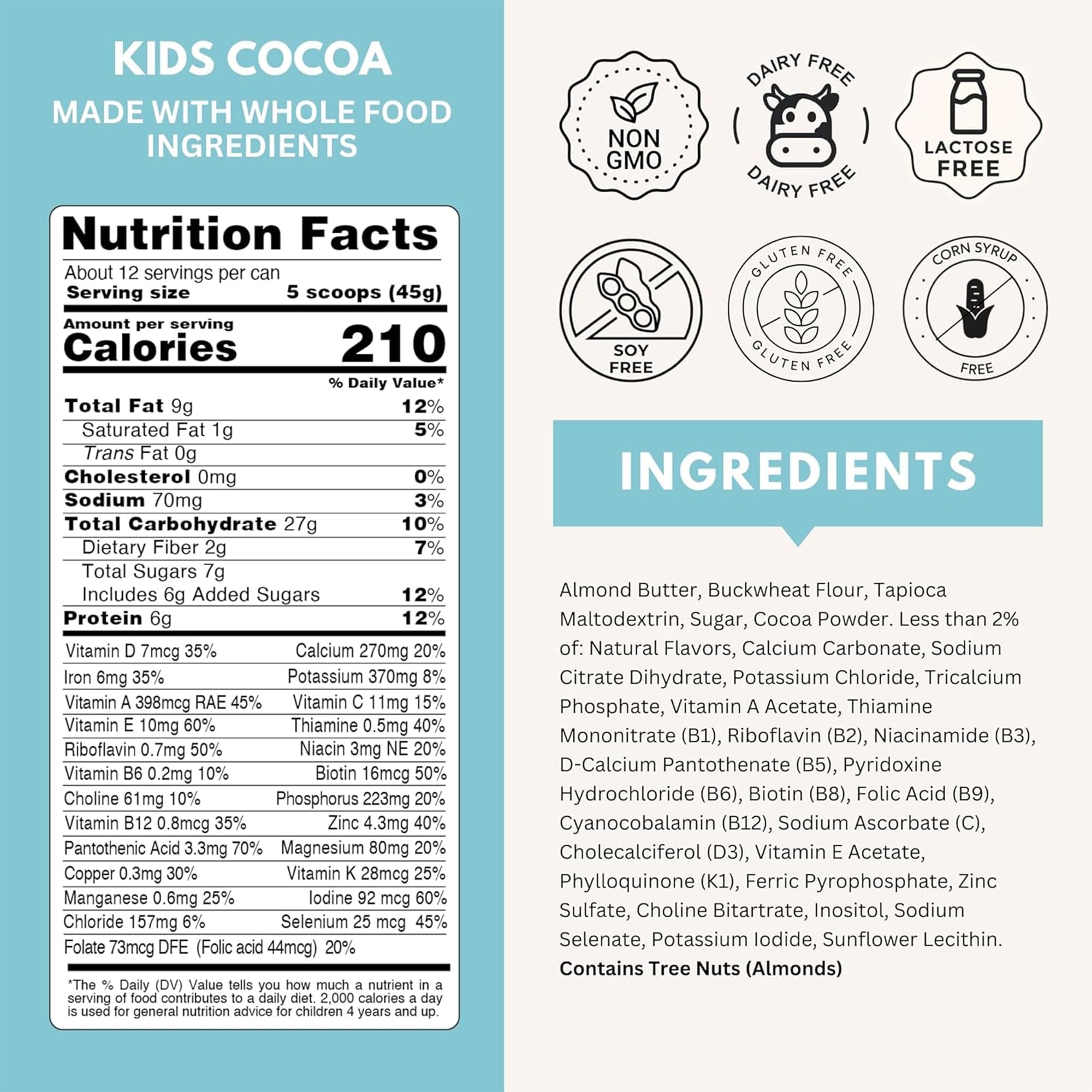 ELSE NUTRITION kids chocolate shake poured into a glass