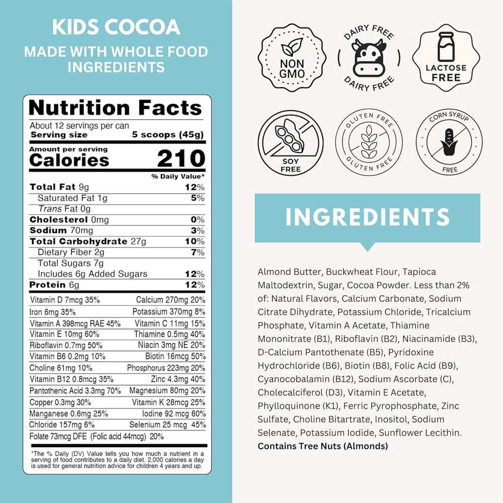 ELSE NUTRITION kids chocolate shake poured into a glass
