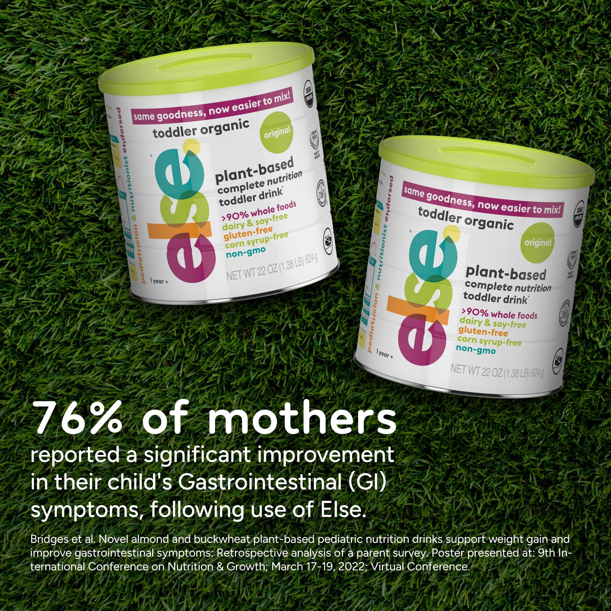 ELSE NUTRITION label with organic and purity certifications emphasizing clean ingredients.