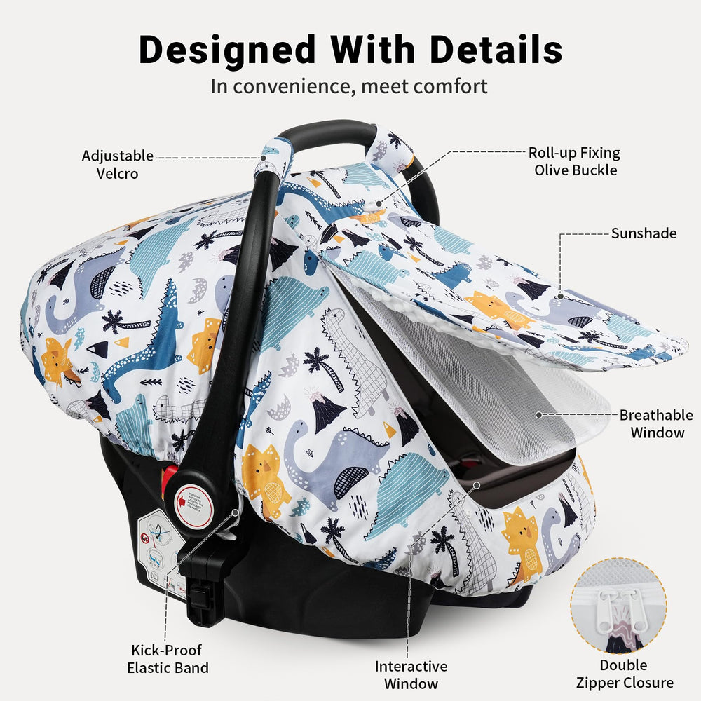 Elstey car seat cover with soft minky dot lining for comfort
