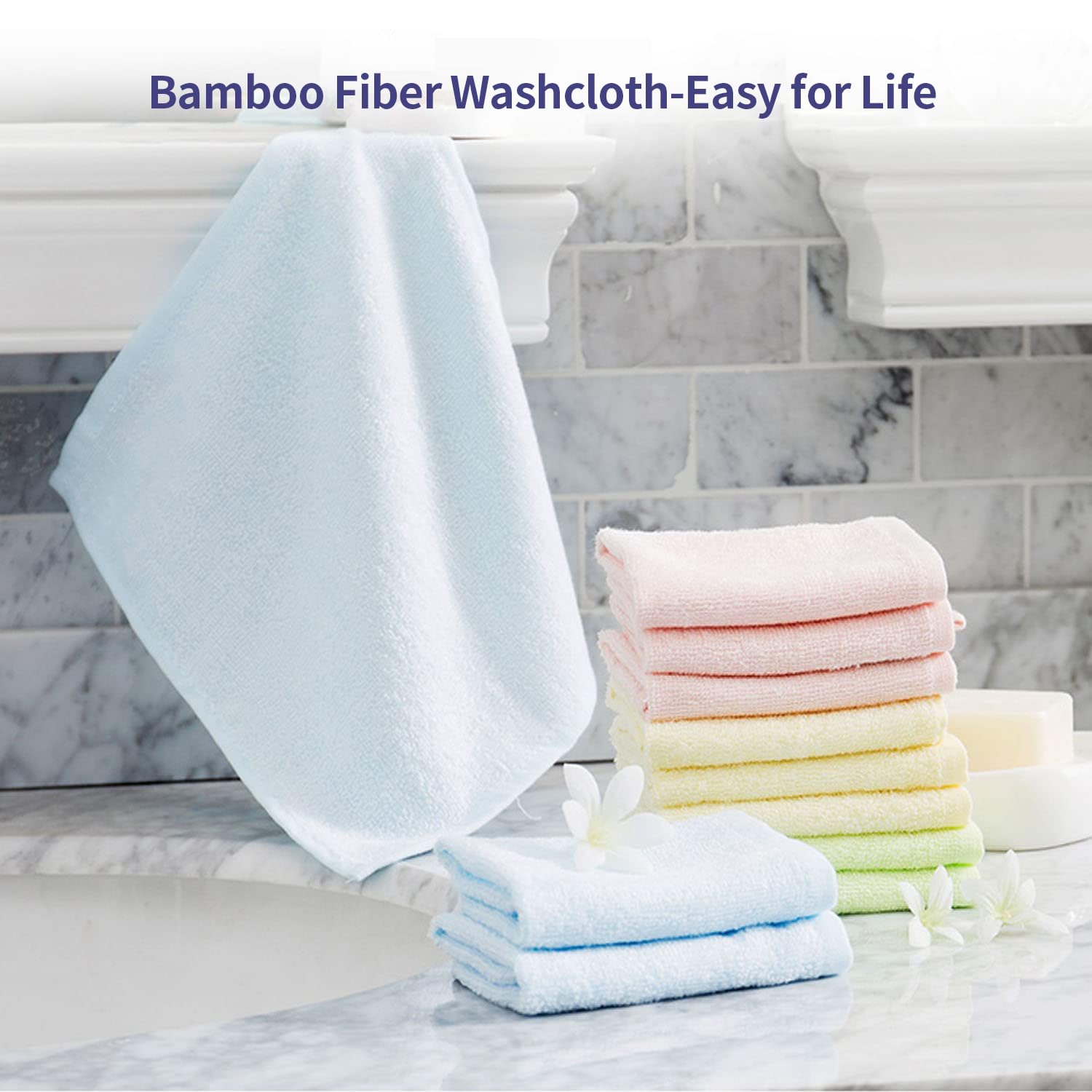 Elves bamboo viscose face cloth ideal for sensitive adult or baby skin cleansing