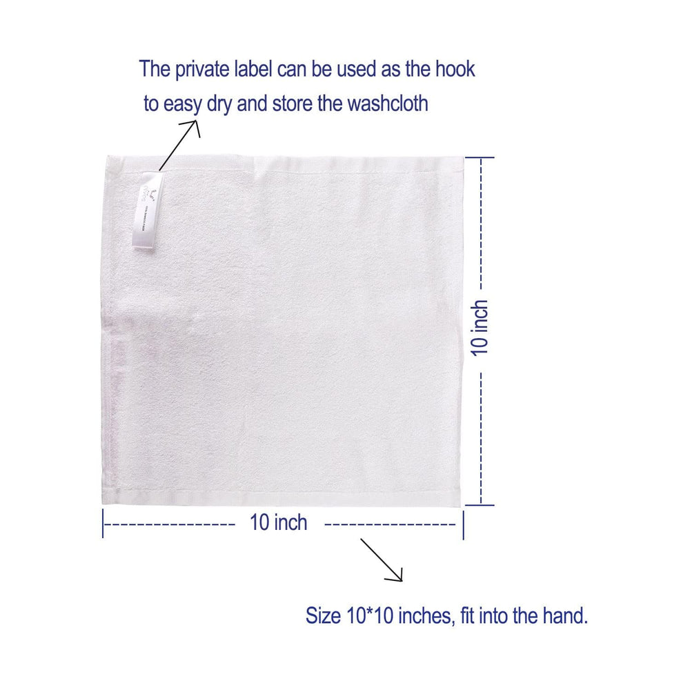 Elves bamboo viscose face cloth with hook for easy drying and storage