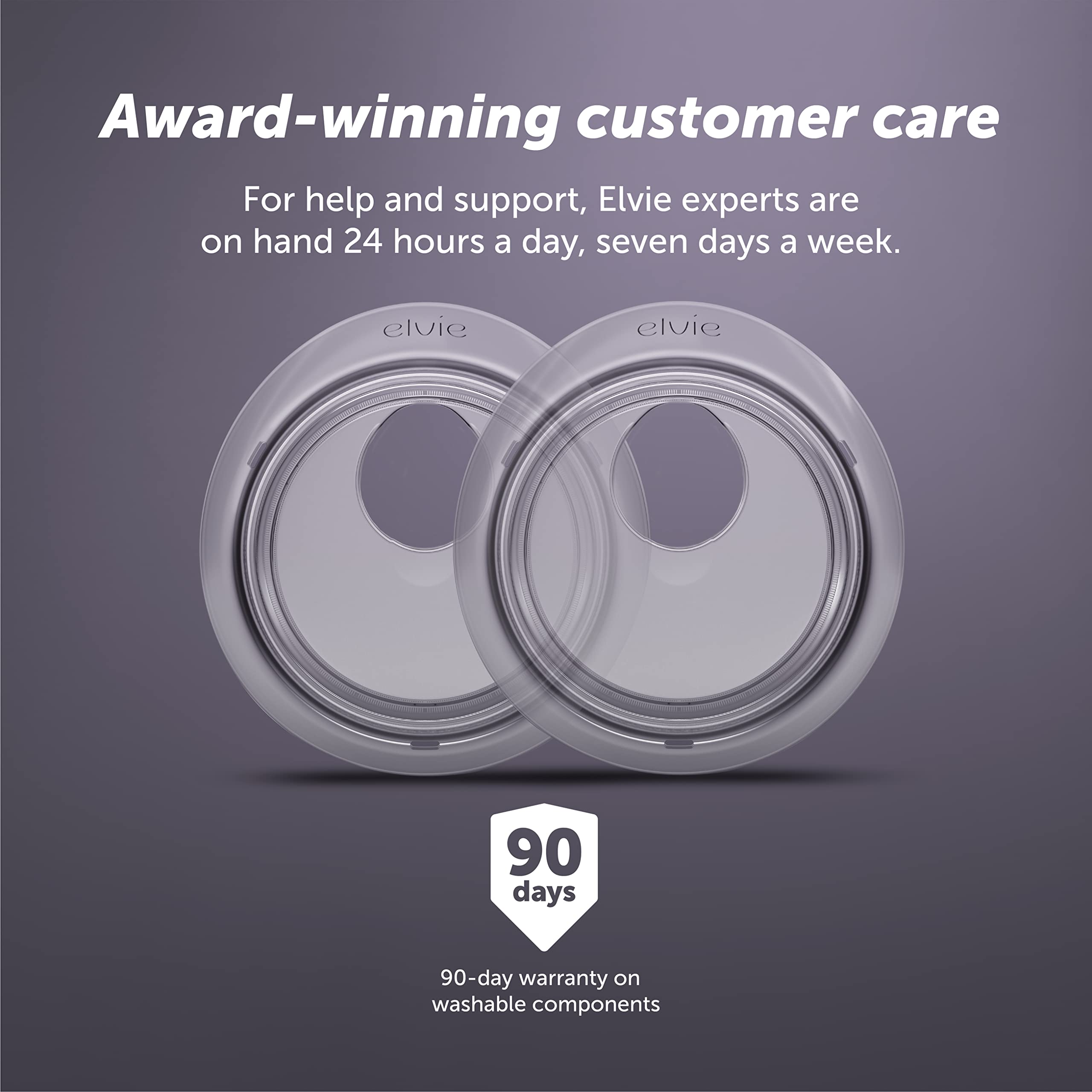 Elvie Catch discreet day-use shells with a smooth, compact design.