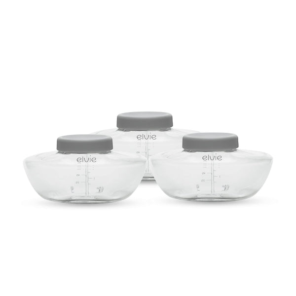 Elvie pump-compatible breastmilk bottles for safe, convenient storage.