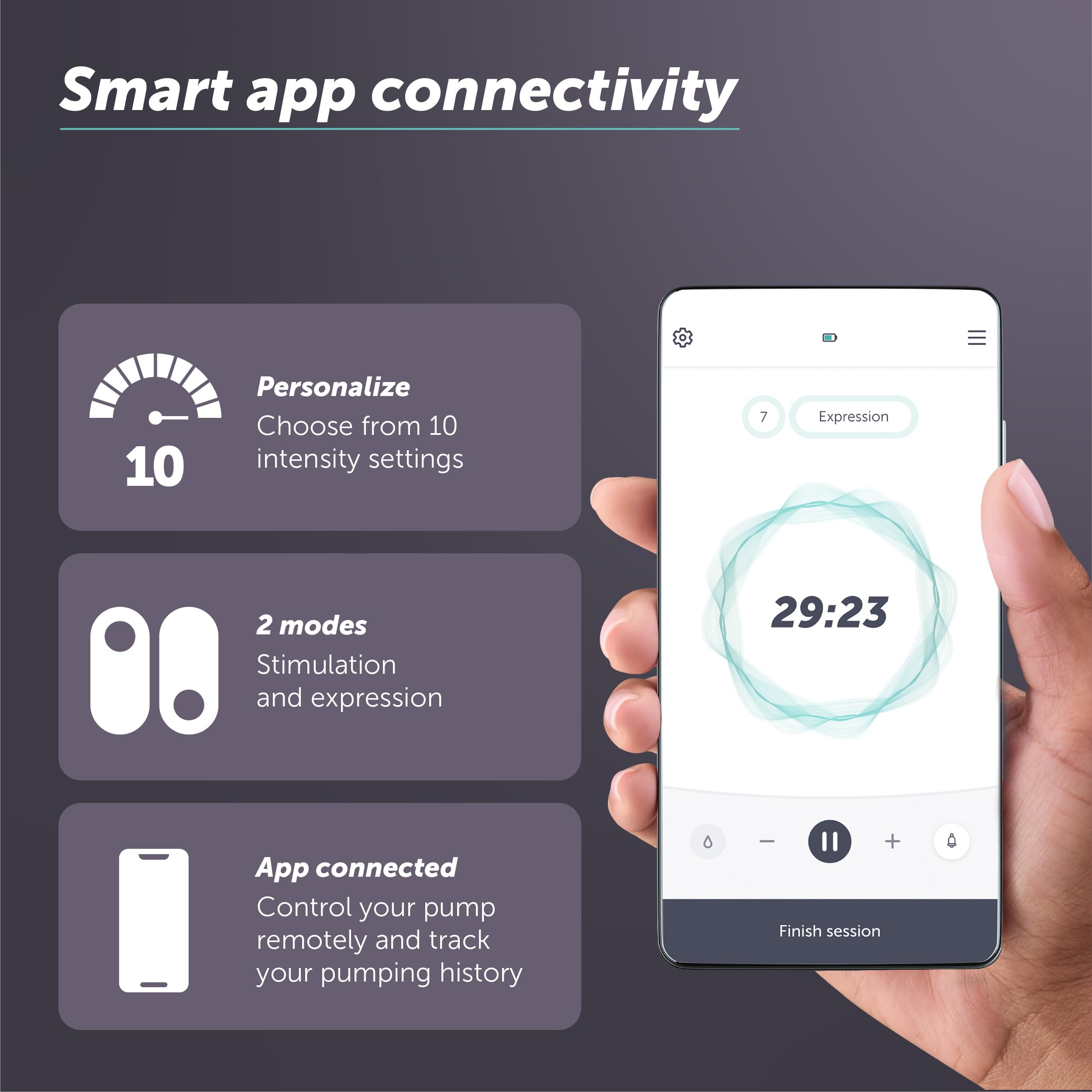 Elvie Stride BPA-free construction for safe use.