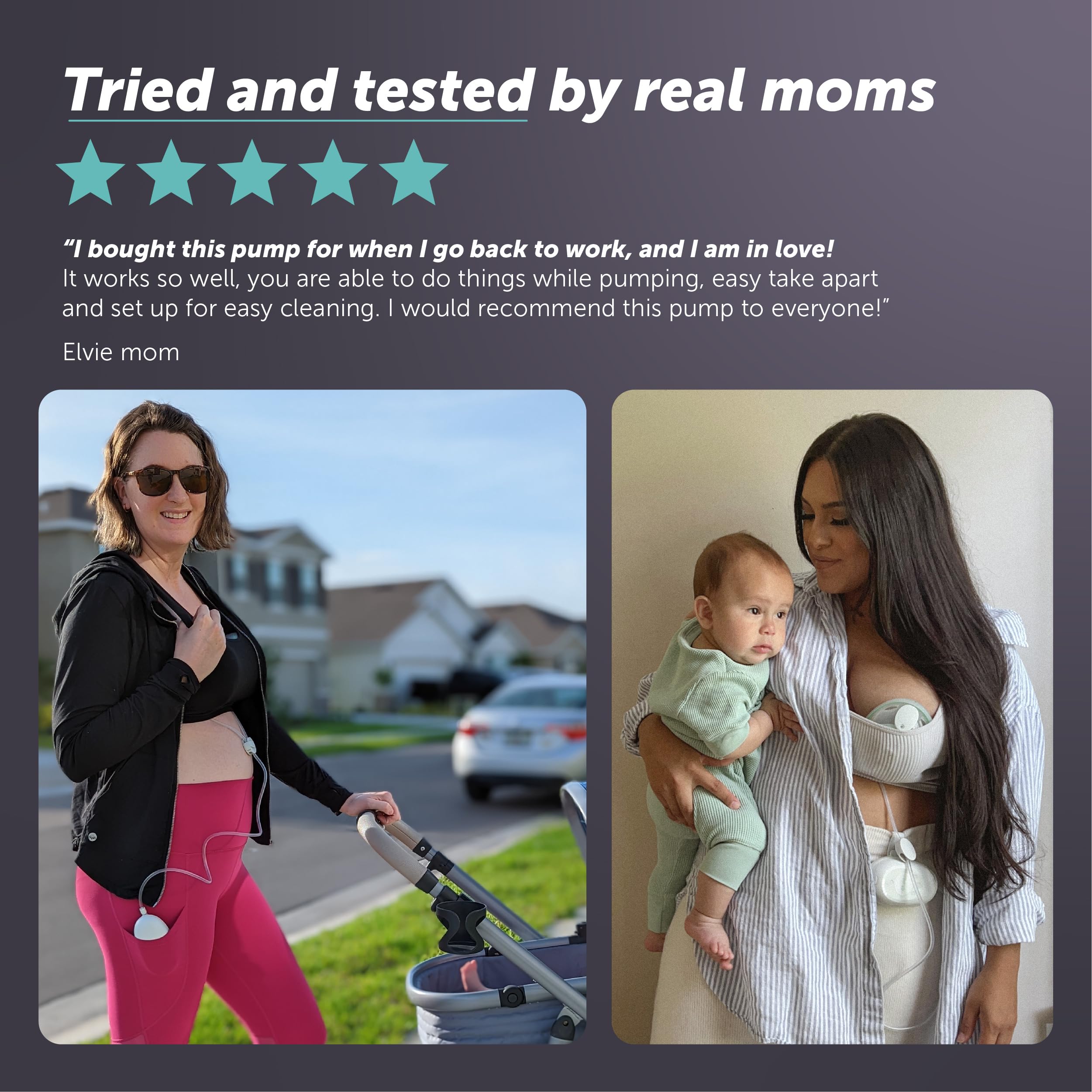 Elvie Stride lightweight cups under clothing for a natural silhouette.