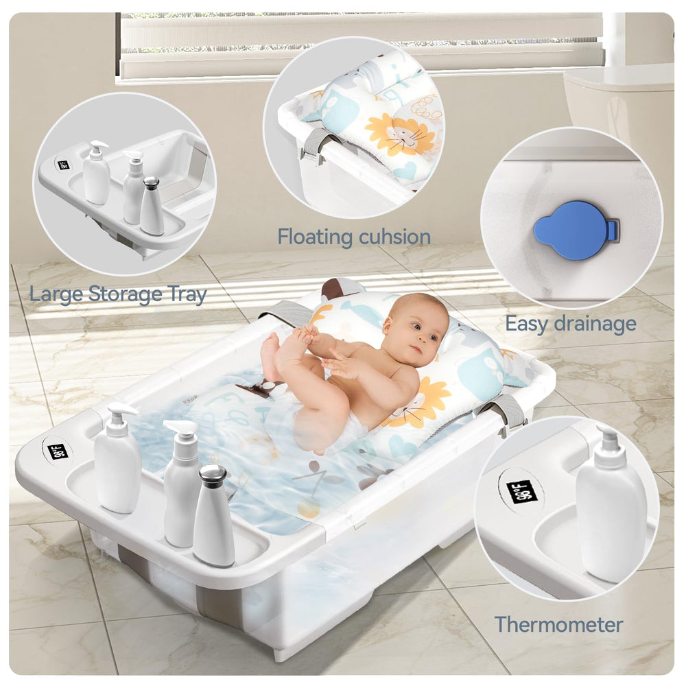 Elyelsanns 3‑second fold feature for quick storage after bath time.