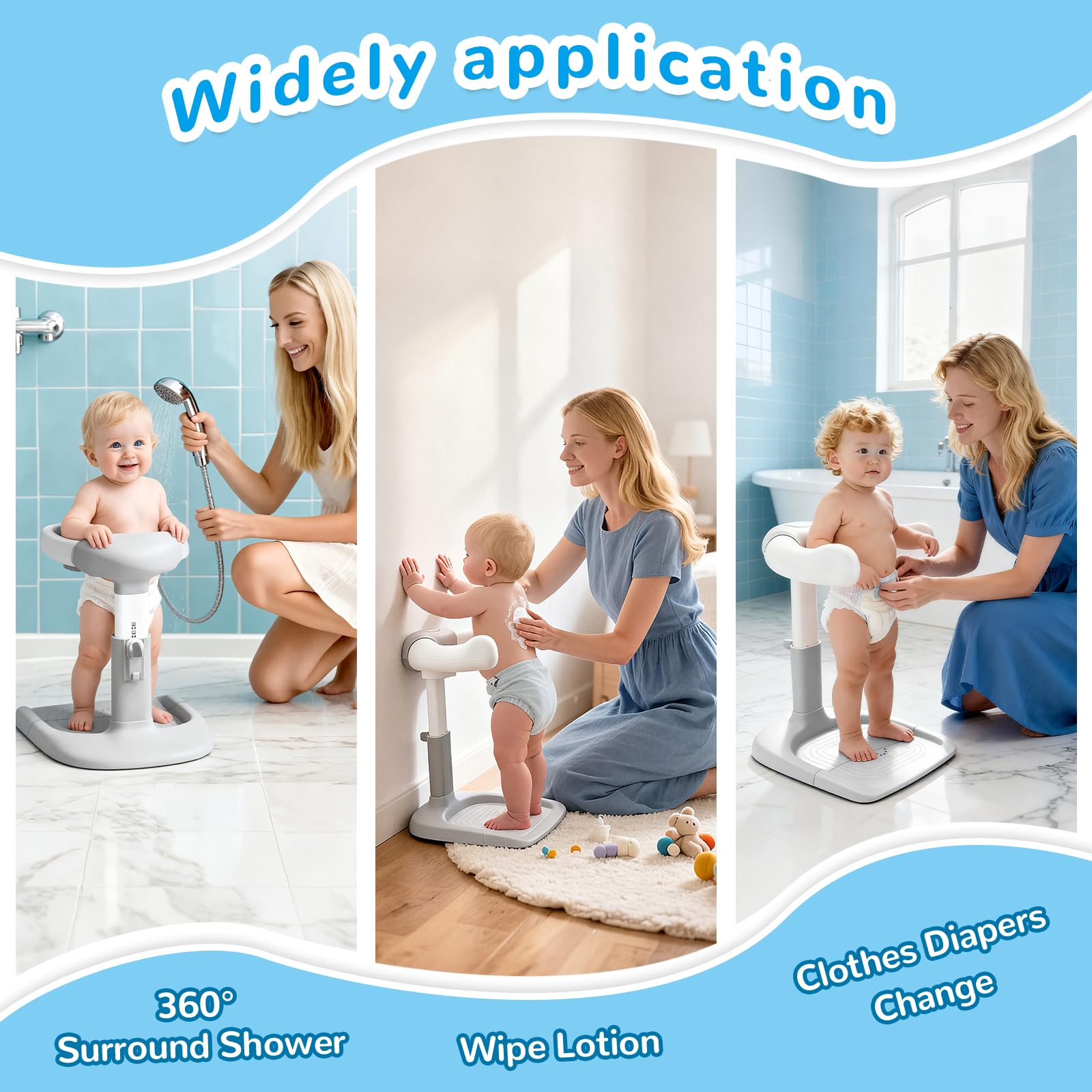 elyelsanns baby shower stand safety ABS material ensures durable, non-toxic construction for everyday use.