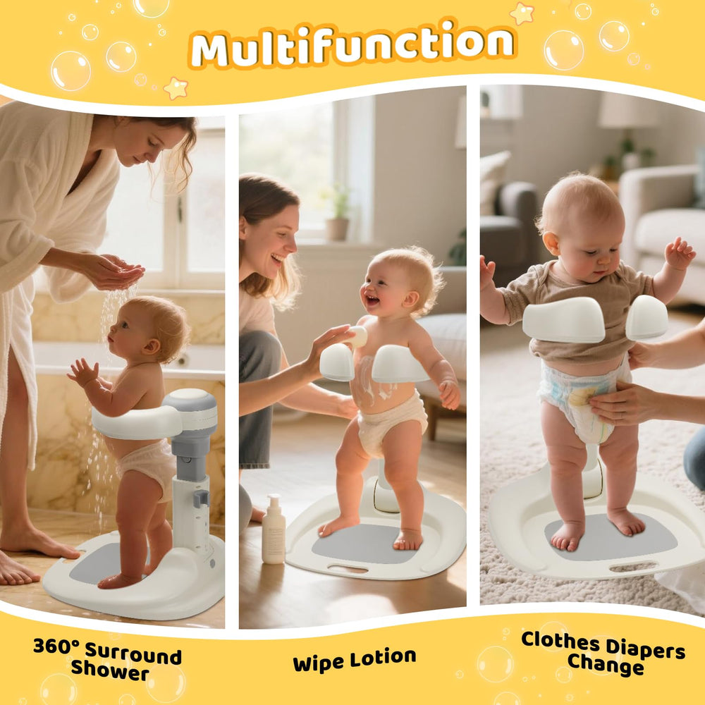 Elyelsanns Stand versatile for diaper changes and lotion application.