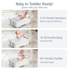 Elyelsanns cushioned bath area offers soft, comfy contact for infants.