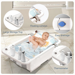 Elyelsanns thermometer helps monitor water temperature for baby baths.