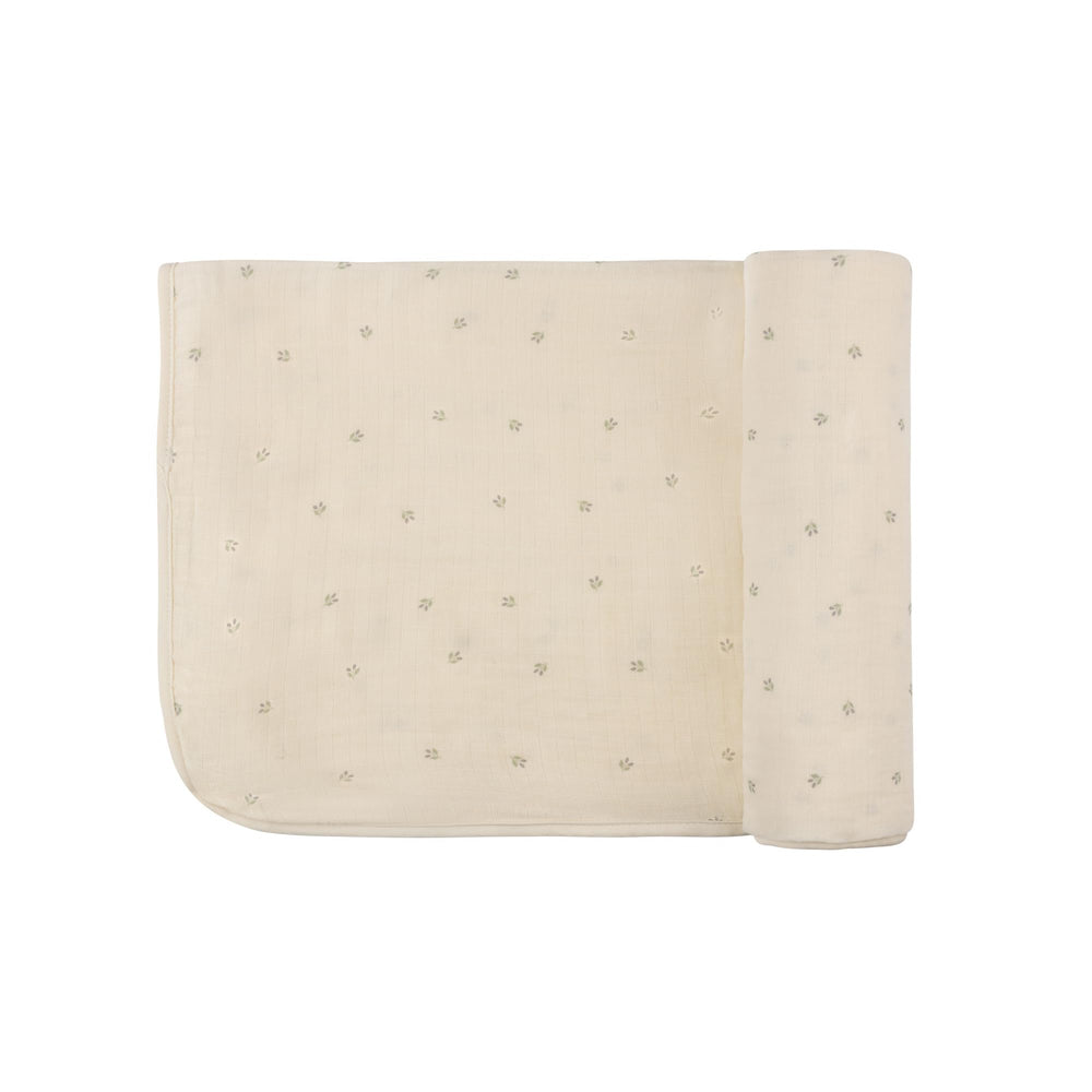 Ely's & Co. 47x47 inch muslin swaddle serves multiple everyday uses.