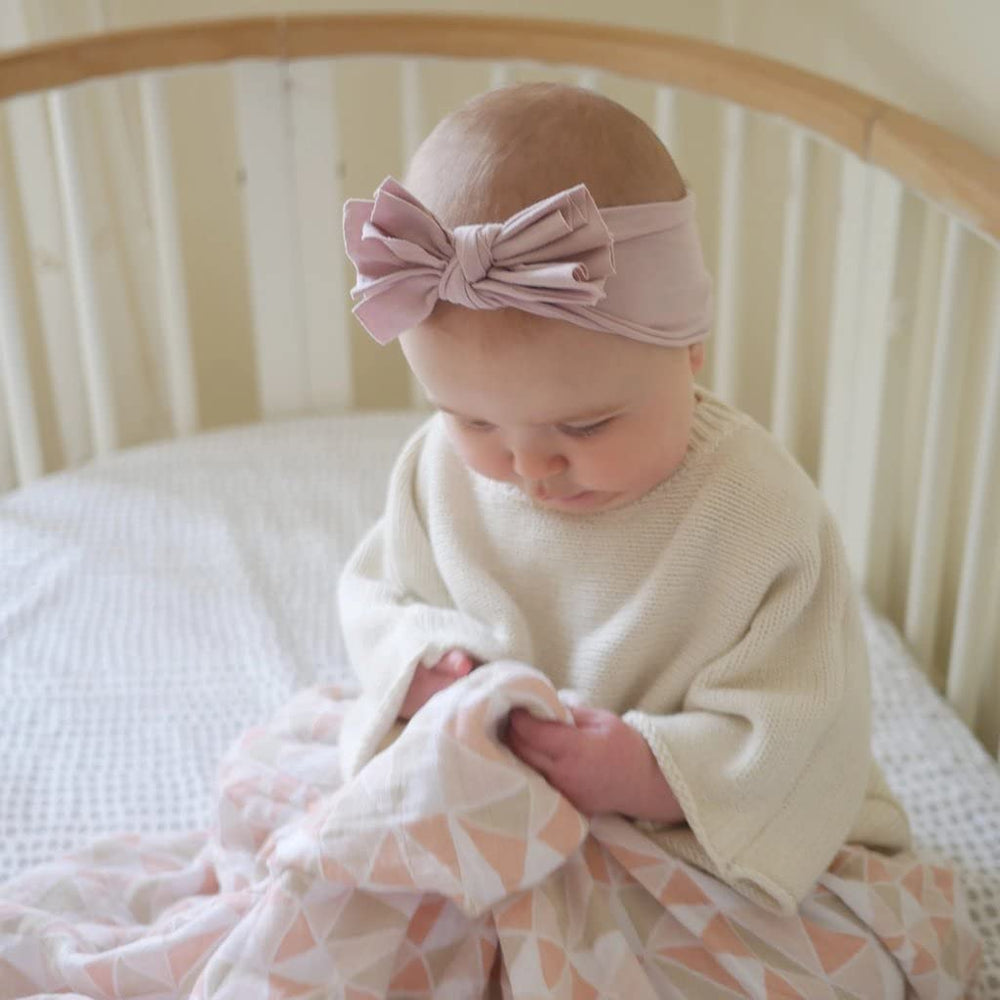 Ely's & Co. Bow Headband ivory soft texture gentle on hair