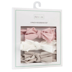 Ely's & Co. Bow Headband tan versatile styling for baby outfits