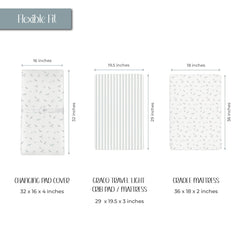 Ely’s & Co. 2-pack changing pad covers fit standard pads snugly.