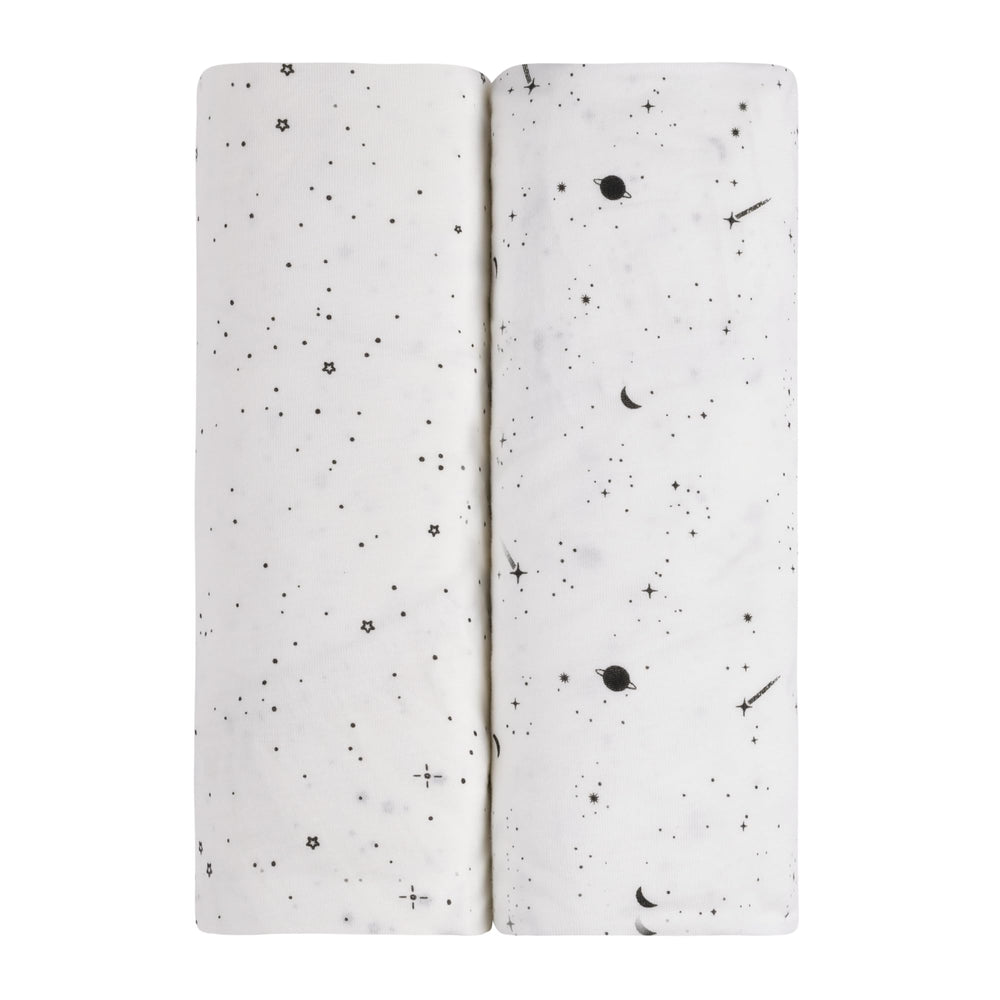 Ely’s & Co. jersey knit sheets keep baby cozy without overheating.