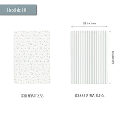 Ely's & Co. dragonflies blue crib sheet—easy-care for busy parents.