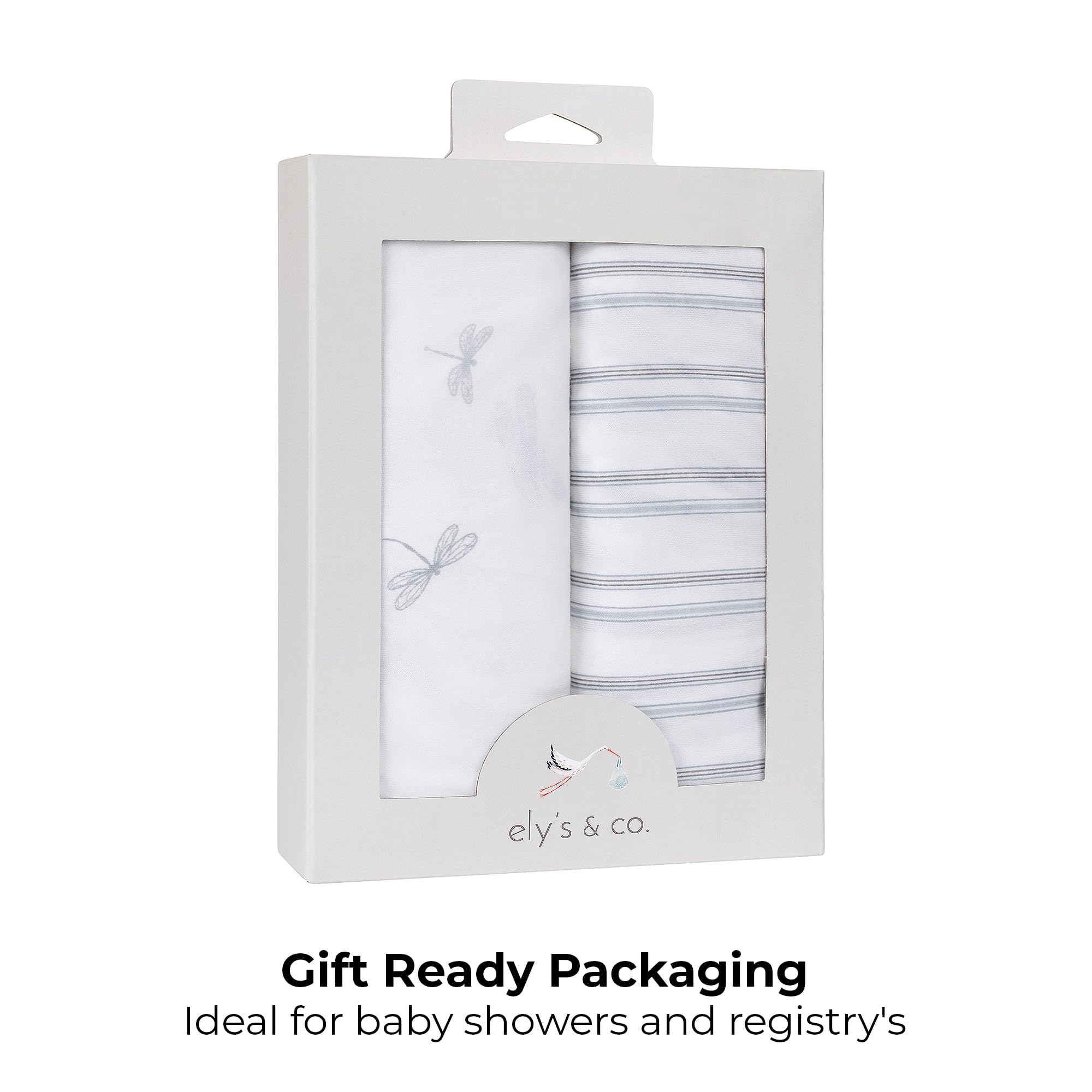 Ely's & Co. stripes blue crib sheet—stylish nursery decor with durable knit.