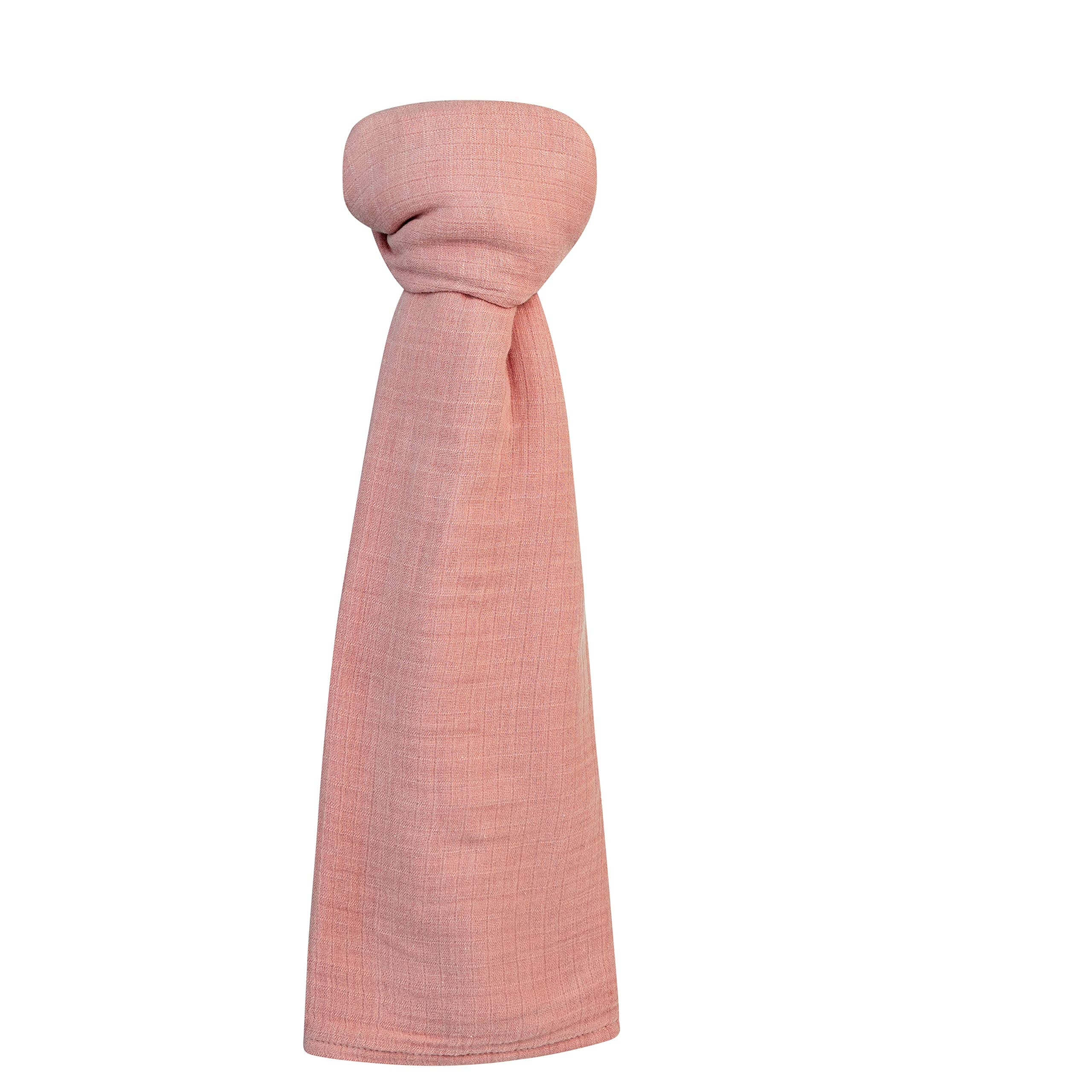 Ely's & Co. dusty rose swaddle fabric detail, breathable cotton weave for gentle skin.