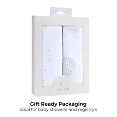Ely's & Co two-pack packaging with grey dottie design highlights gift-ready set
