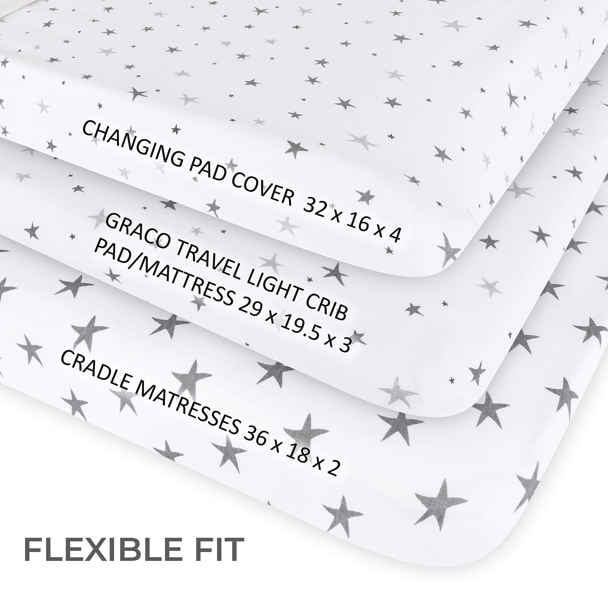 Ely's & Co grey stars pattern adds playful nursery style.