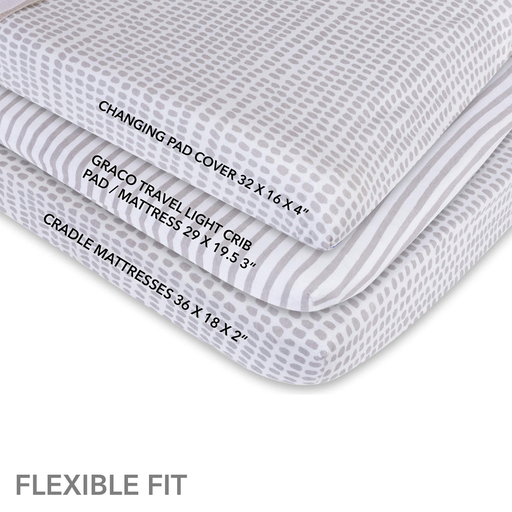 Soft jersey-knit cotton shell provides a buttery-soft surface for baby comfort.