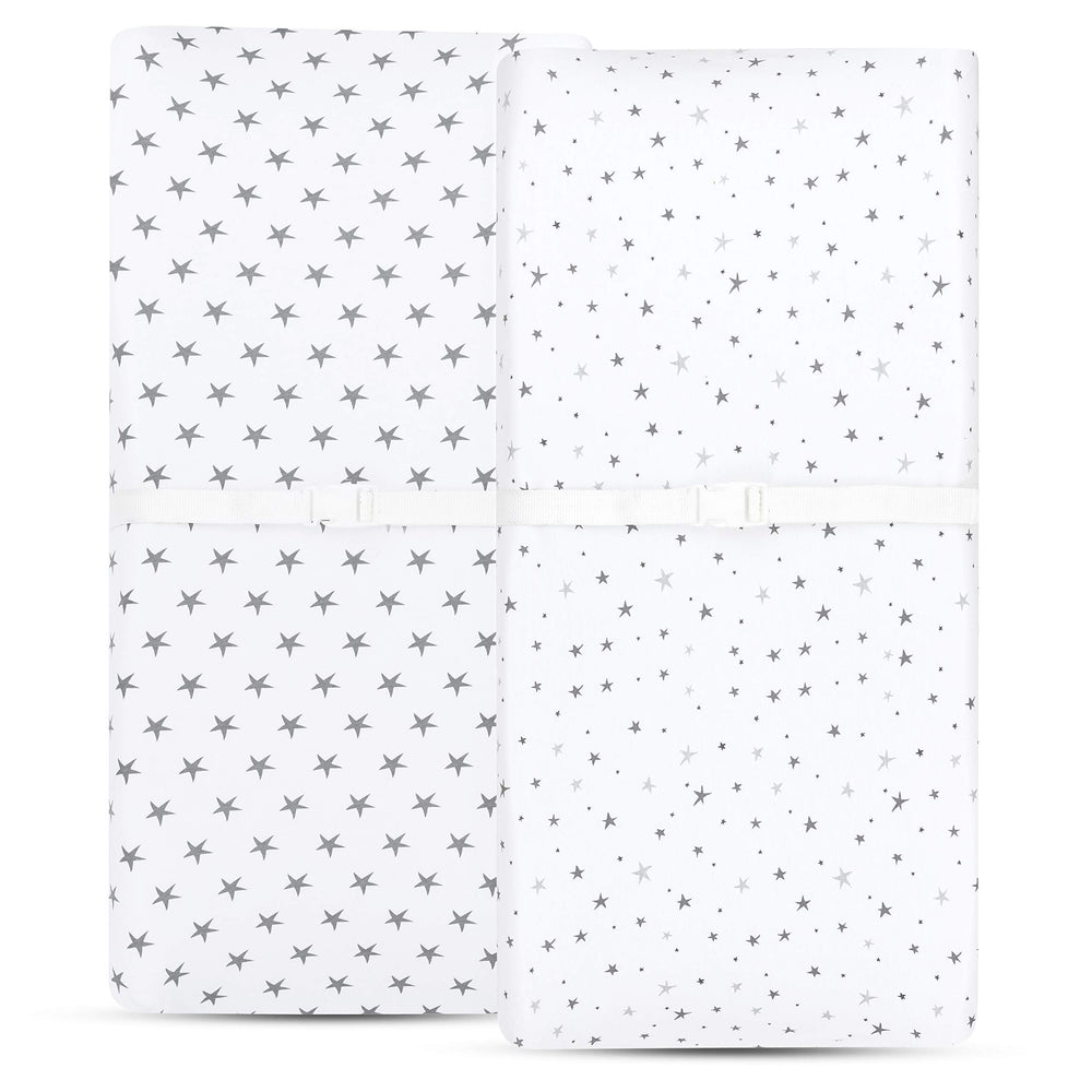 Ely's & Co jersey knit cotton sheets offer soft, breathable baby comfort.