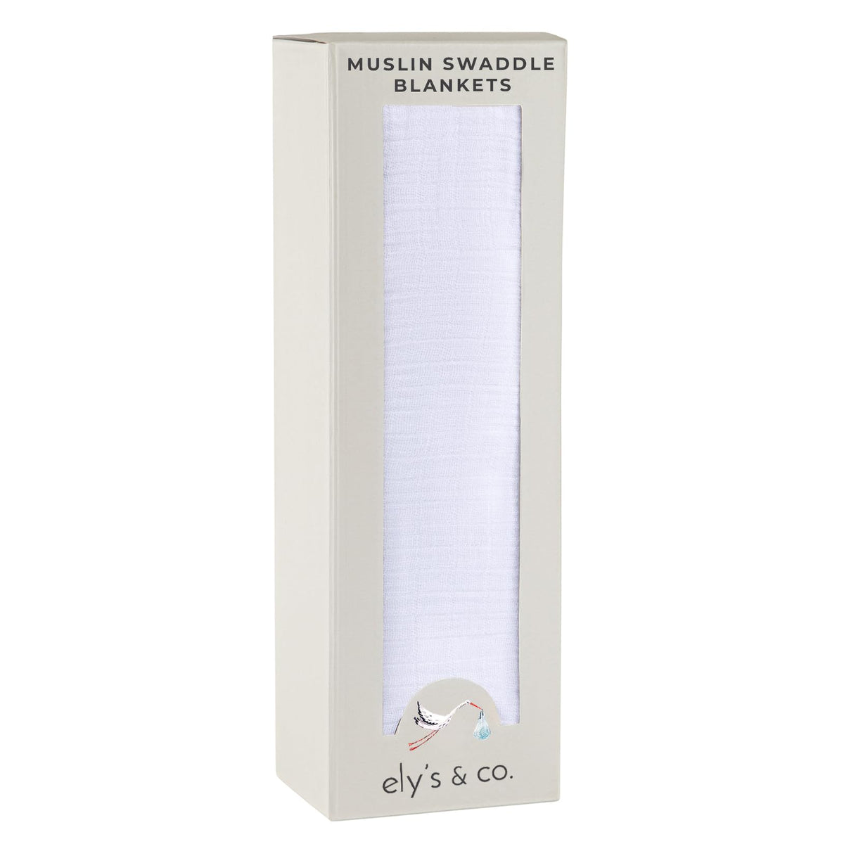 Ely's & Co. Mist Blue swaddle blanket offers breathable comfort for babies.