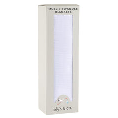 Ely's & Co. Mist Blue swaddle blanket offers breathable comfort for babies.