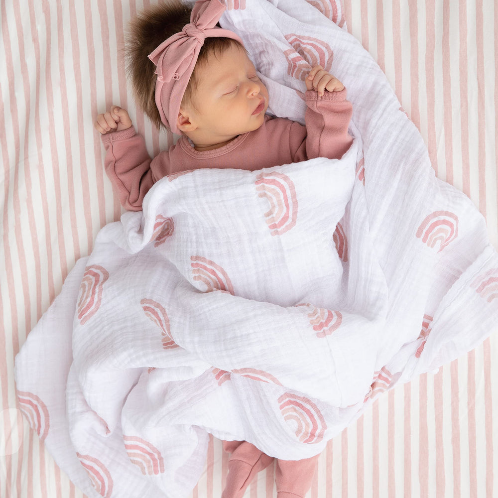 Ely's & Co multiuse swaddle blanket for playtime and stroller cover.